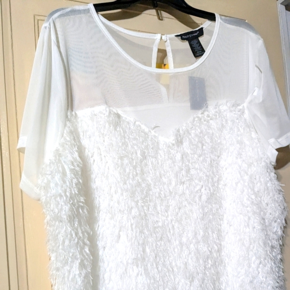 White soft fluffy top